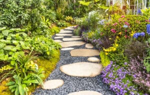 path leading through a garden