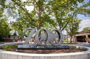 Philoadelphia Zoo entrance sign