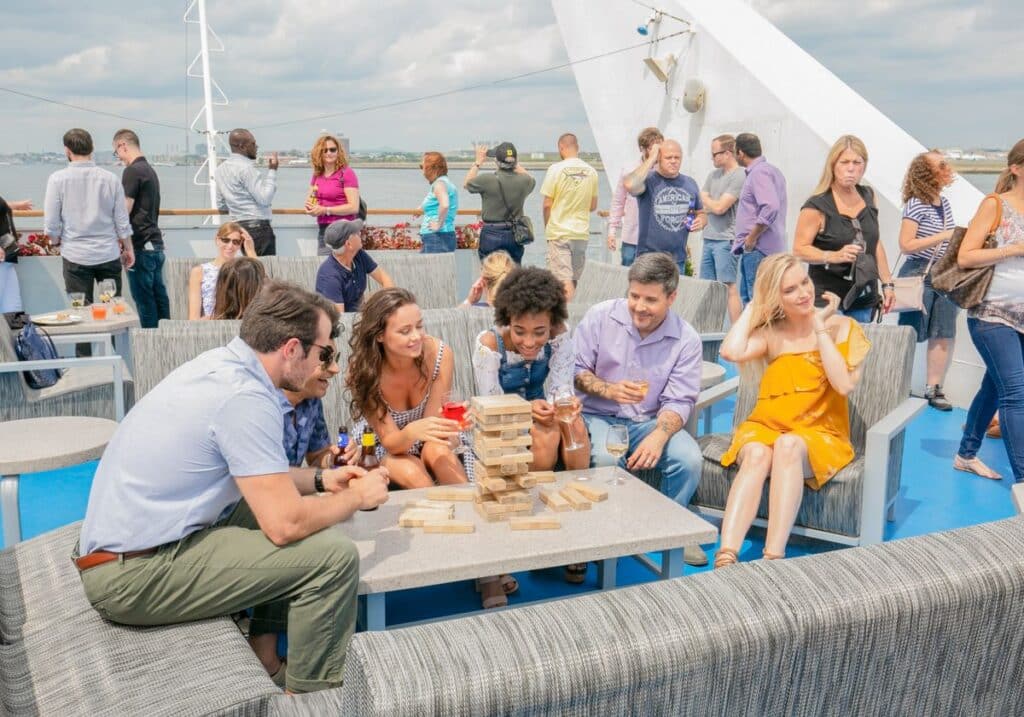 Family having fun on Spirit of Philadelphia